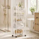 Chariot_de_Rangement_Blanc_en_Métal_5_Niveaux_à_Roulettes.webp