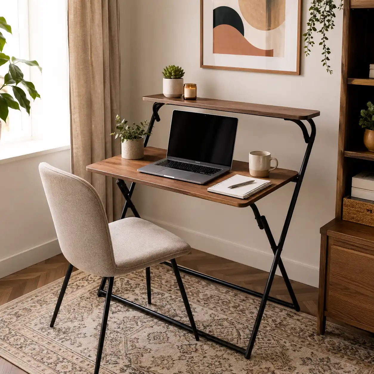 Bureau_pliable_moderne_avec_étagère_supérieure_effet_bois_noyer_K0h9wnm.webp