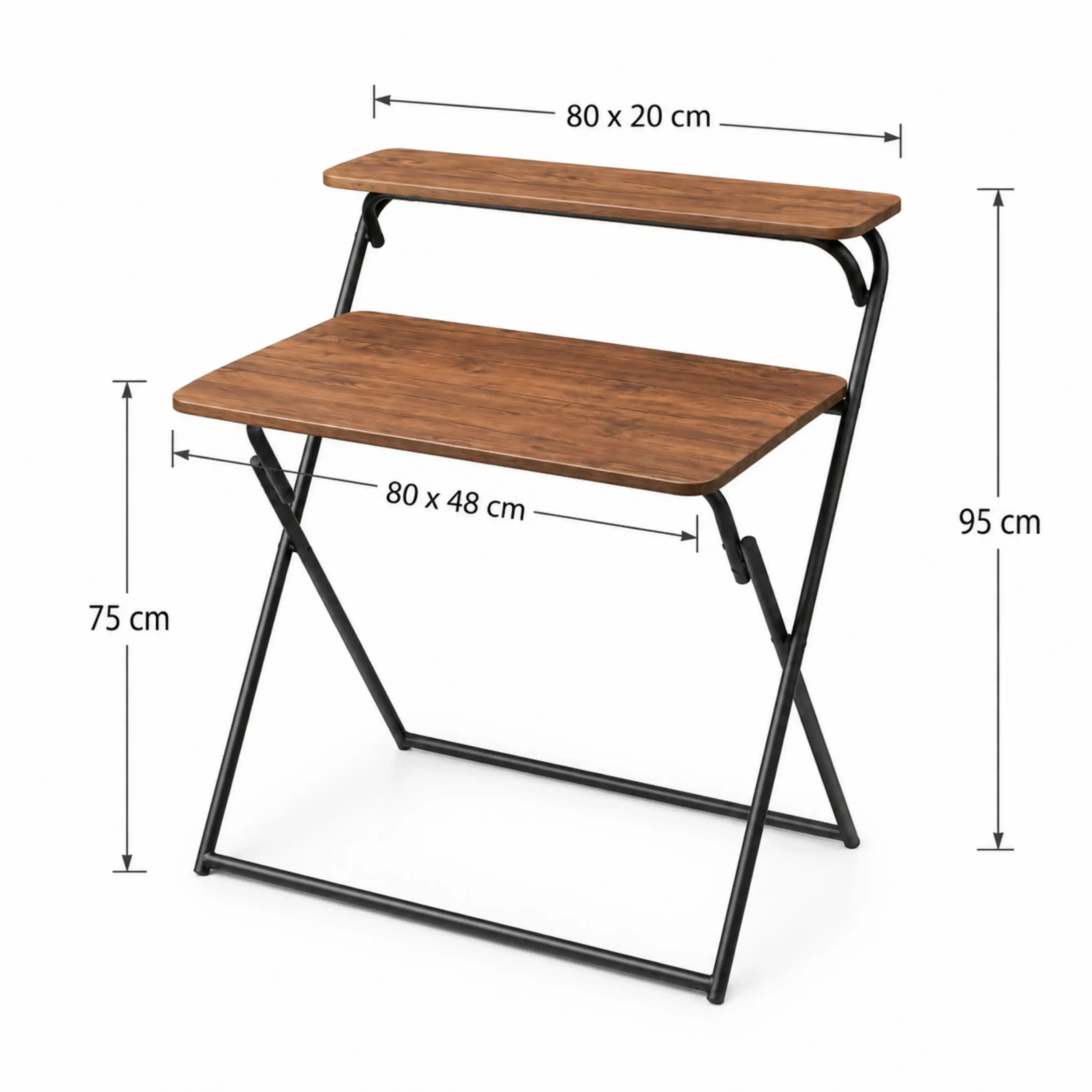 Bureau_pliable_moderne_avec_étagère_supérieure_effet_bois_noyer.webp