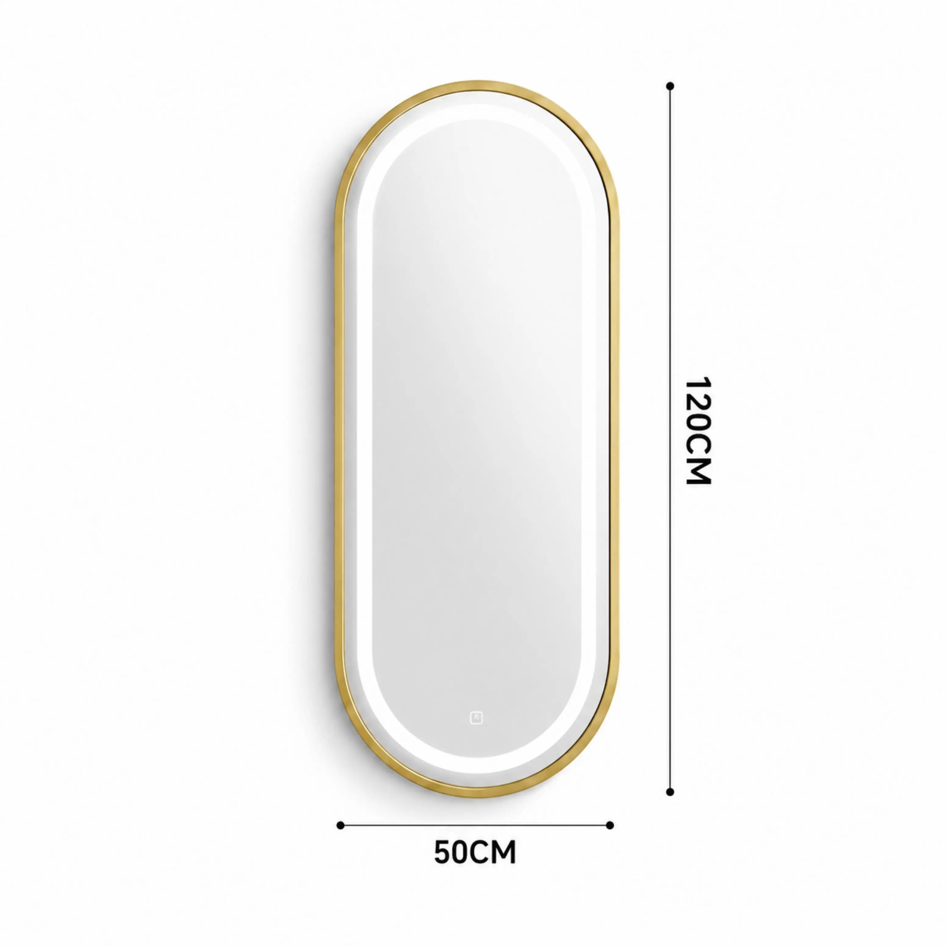 Miroir_LED_Ovale_Vertical_120__50_cm__Cadre_Aluminium_Doré.webp