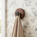 Crochet mural en Aluminium & Bois Effet Noyer
