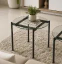 Table d’appoint Oscar PM – Verre & metal