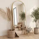 Miroir Arque 170x70 cm – Cadre en Metal Dore (À Poser)