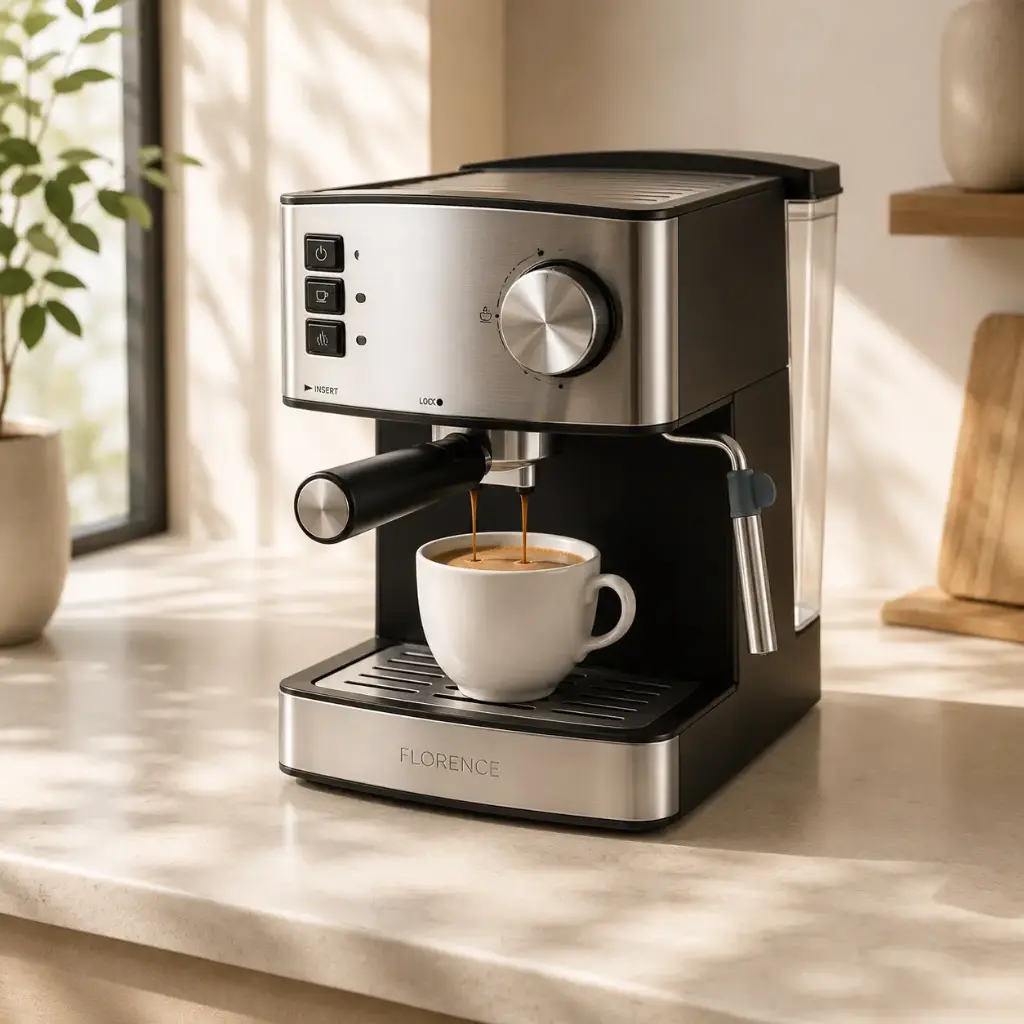 Machine à Café Expresso LEXICAL LEM-0602 – 20 Bars – 850W
