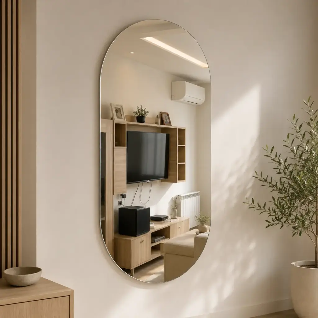 Miroir Ovale Sans Cadre 100/60cm