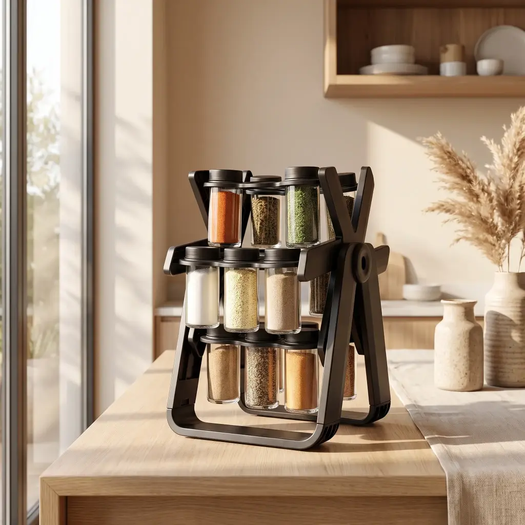 Porte Epices Rotatif 18 Pots