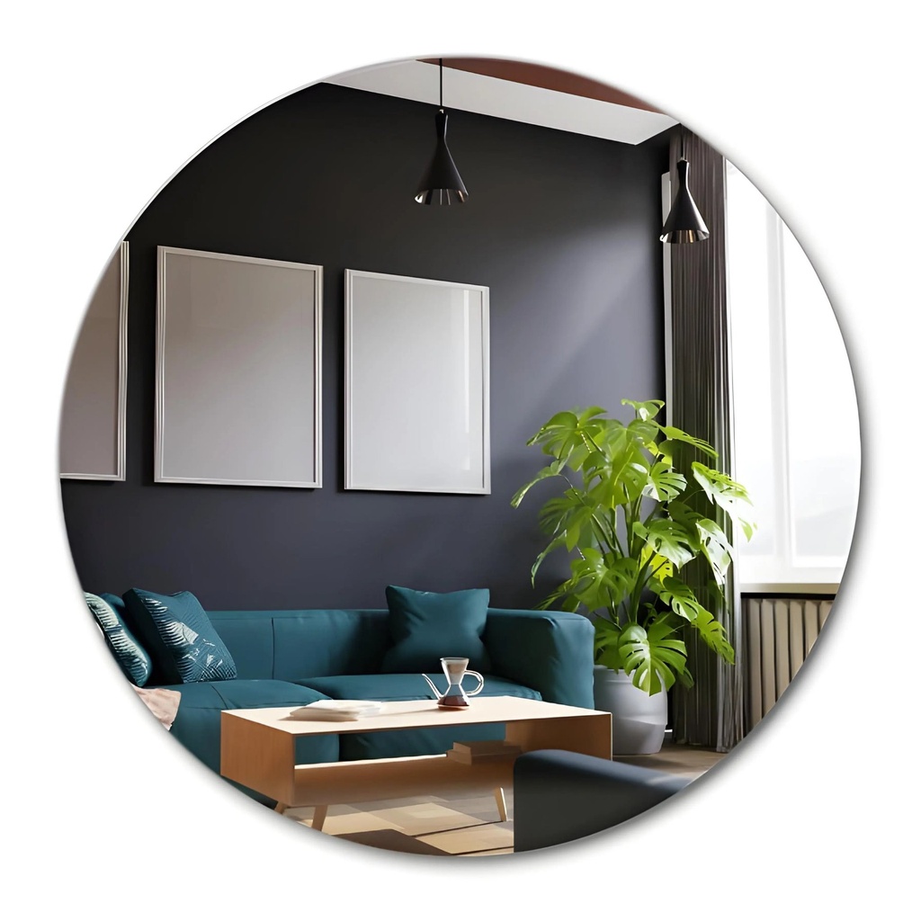 Miroir Rond Sans Cadre – Diamètre 80 cm