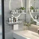 Kit Etageres Murales Noir/Blanc Bois & Metal