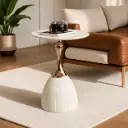 Table de Cafe NOEA Blanche & Dore