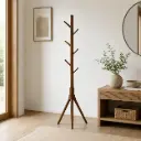 Porte-Manteau Sur Pied Design Arbre – Finition Bois Marron