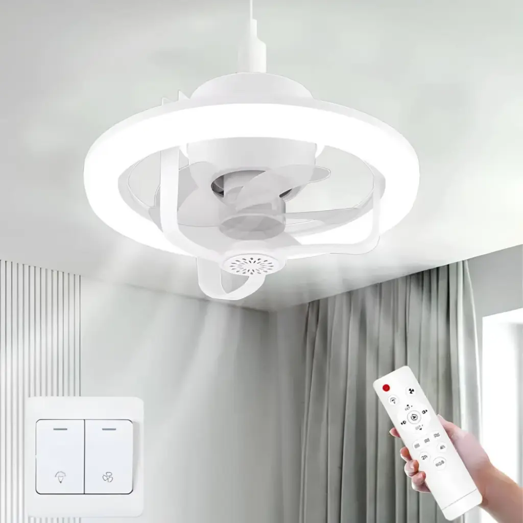 Ventilateur Plafonnier LED Aromathérapie – Rotation 360°