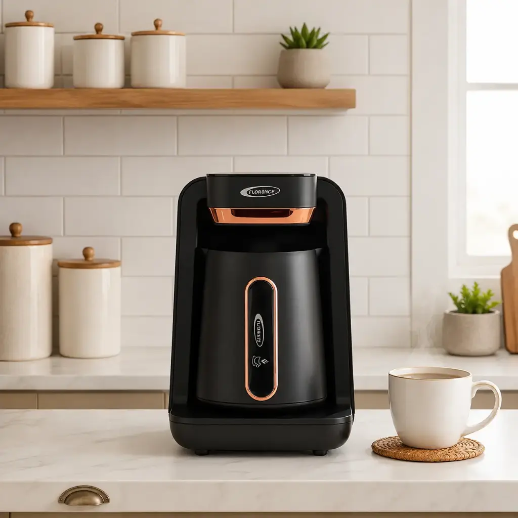 Machine à Café FLORENCE HK466 – Noir & Bronze – 280ML