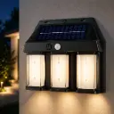 Lampe Murale Solaire 3 Lampes avec Détecteur de Mouvement