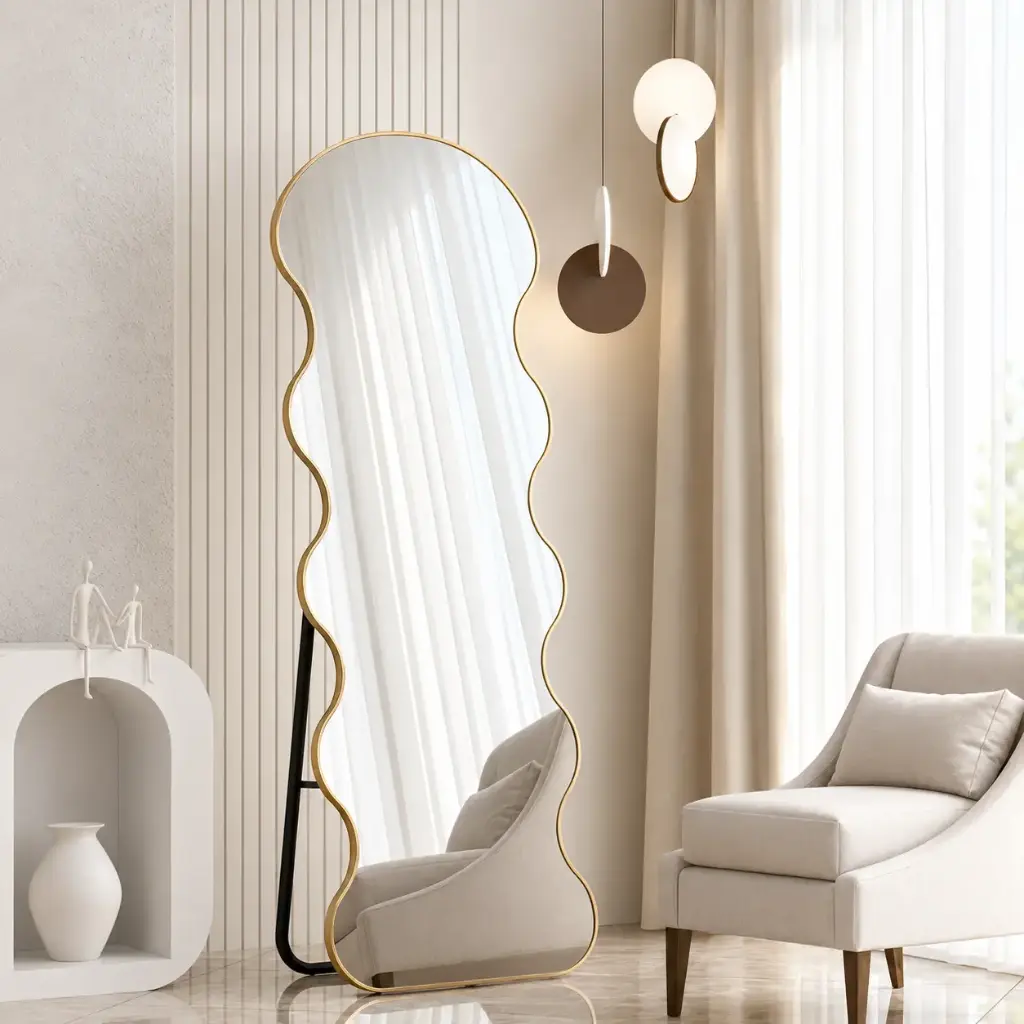 Miroir Ondulé Prima Dore – Design Moderne 160×49 cm