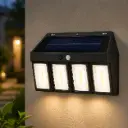 Lampe Murale Solaire 4 Lampes avec Détecteur de Mouvement