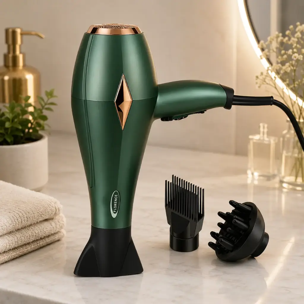 Seche Cheveux Professionnel Vert  – 2200 W Haute Puissance