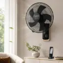 Ventilateur Mural Lexical 18” avec Télécommande 75W – Noir/Bronze