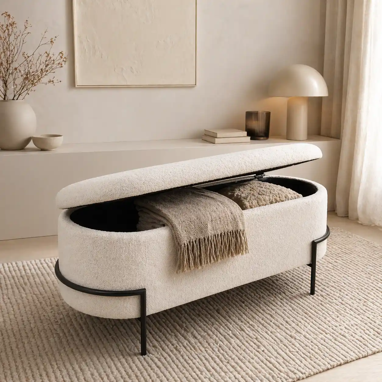 Pouf de Rangement NORA – Design Élégant & Fonctionnel