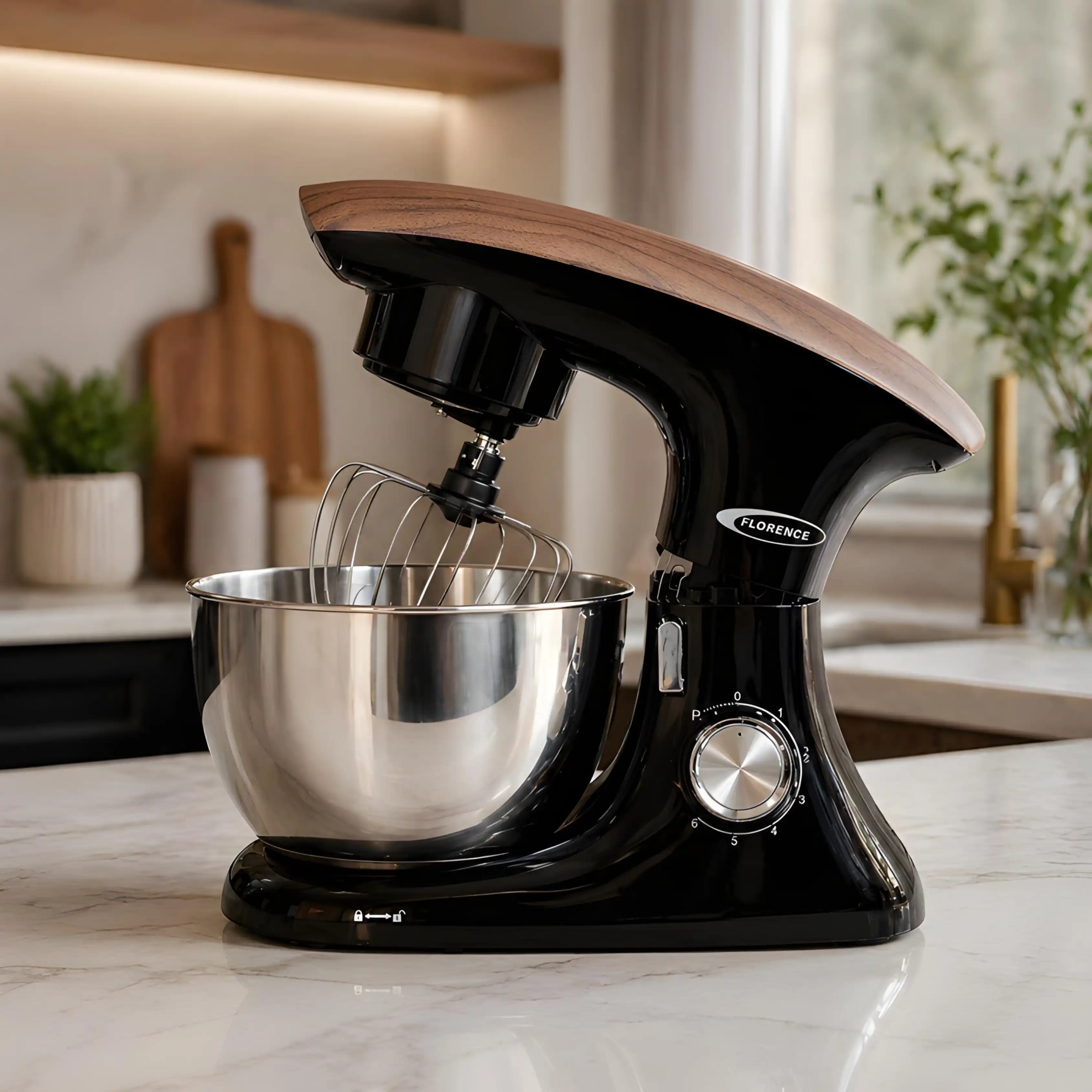 Robot Pâtissier Professionnel 8L Noir – Puissance 2000W | 6 Vitesses + Pulse