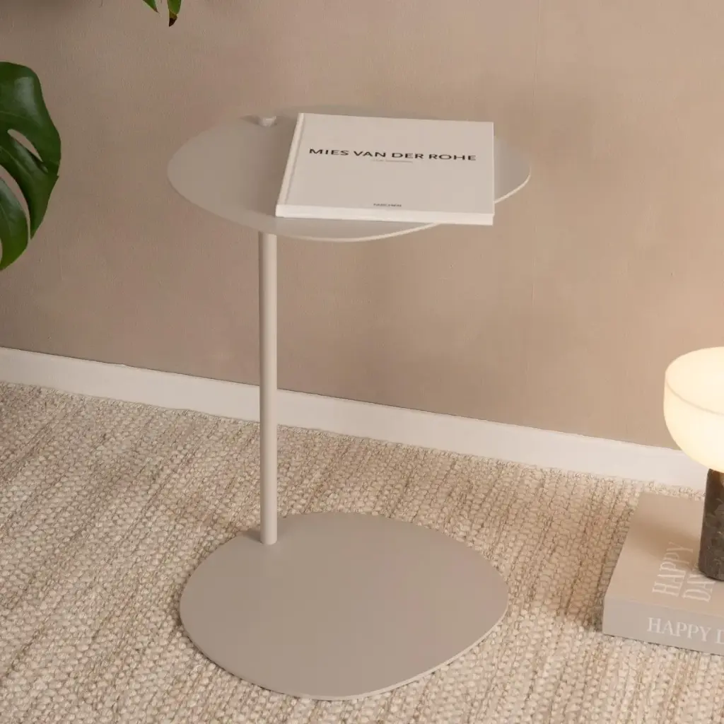 Table D’appoint En Metal Beige