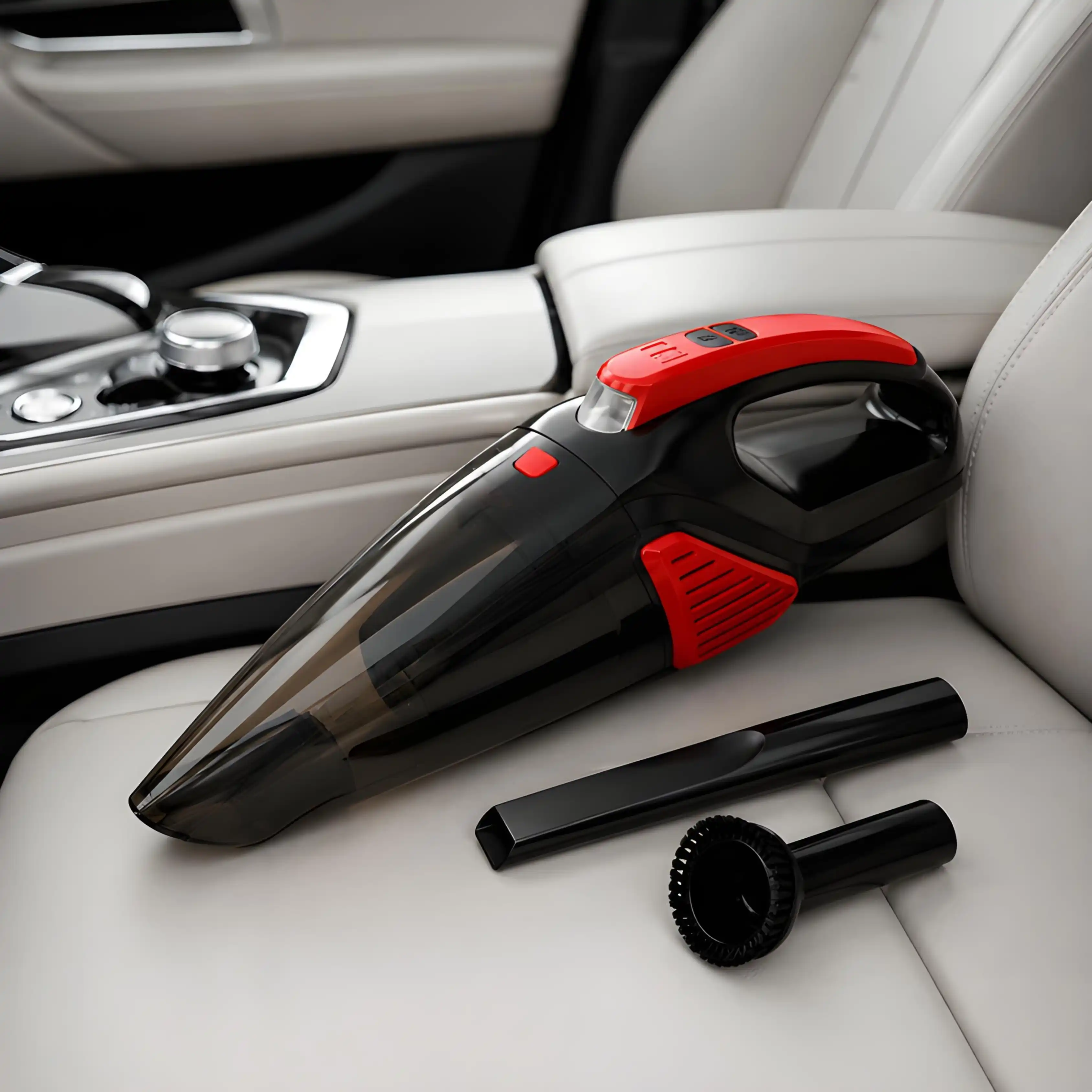 Aspirateur Sans Fil Voiture DSP 65W – Rouge & Noir