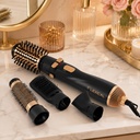 Brosse Soufflante Rotative Lexical 4 en 1 LAS-5203 – 1200W Noir/Rose Gold