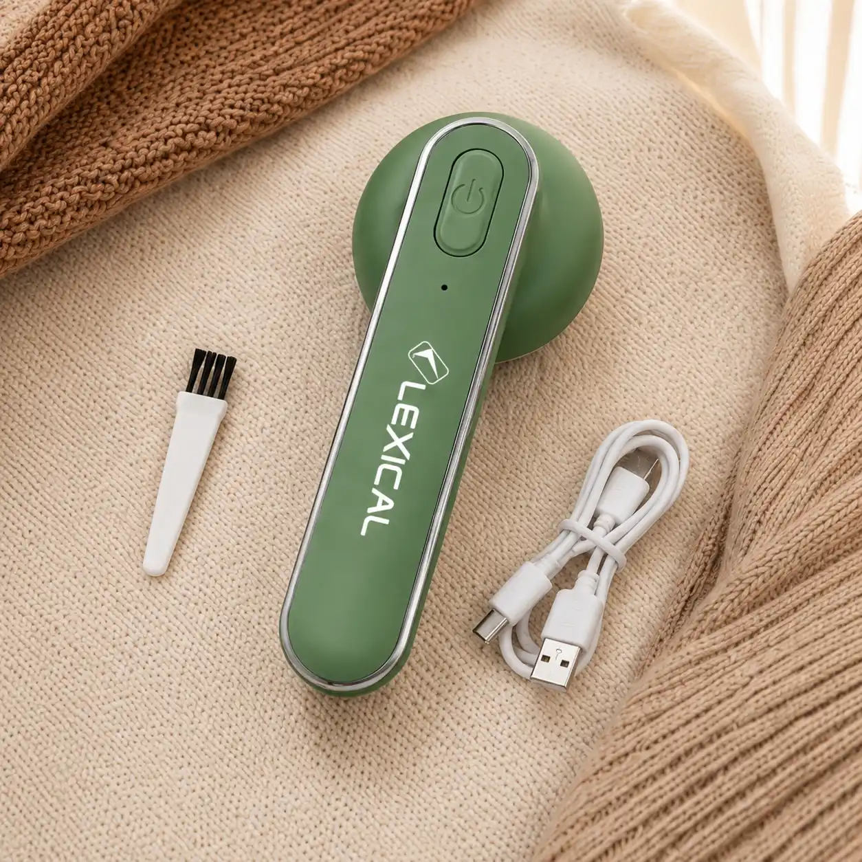 Rasoir Anti-Peluches Rechargeable Lexical Vert LLR-0110 – USB Type-C