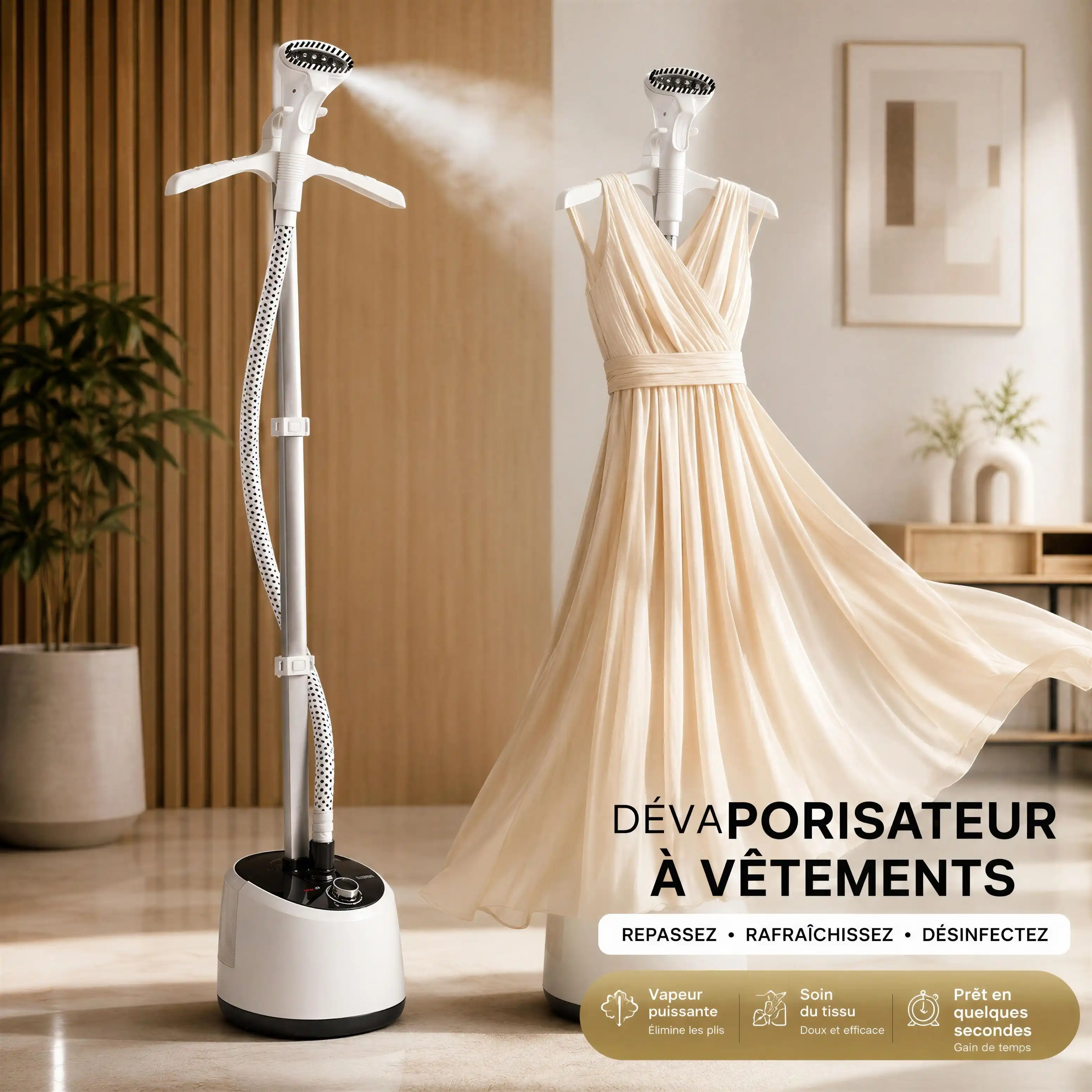 Defroisseur Vapeur Vertical Lexical 1800 W – Réservoir 2,2 L