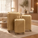 Série de 3 Valises Rigides Incassables Tokio – Doré