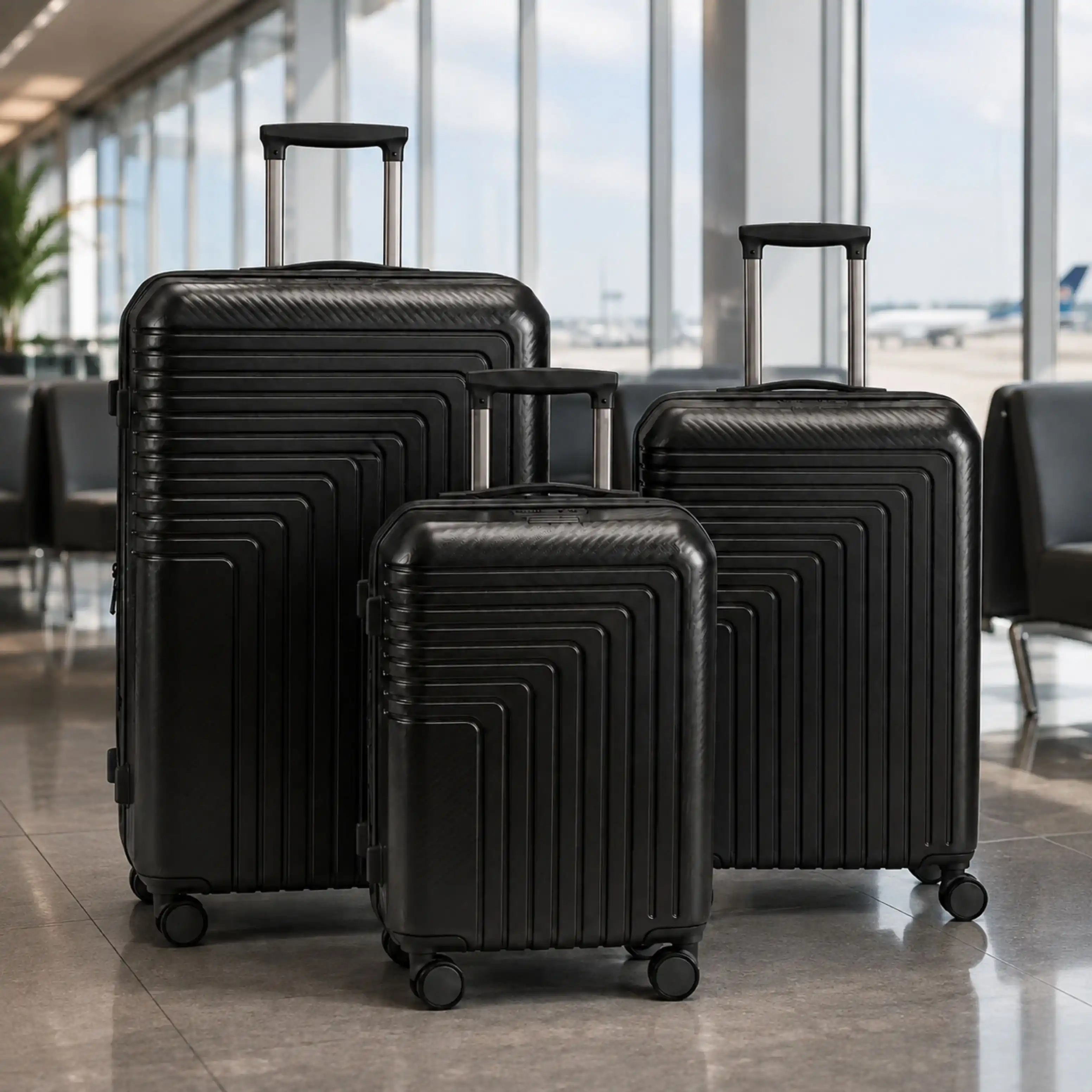 Série de 3 Valises Rigides Incassables Tokio – Noir