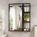 Miroir Mural Design avec Étagères - RODOS