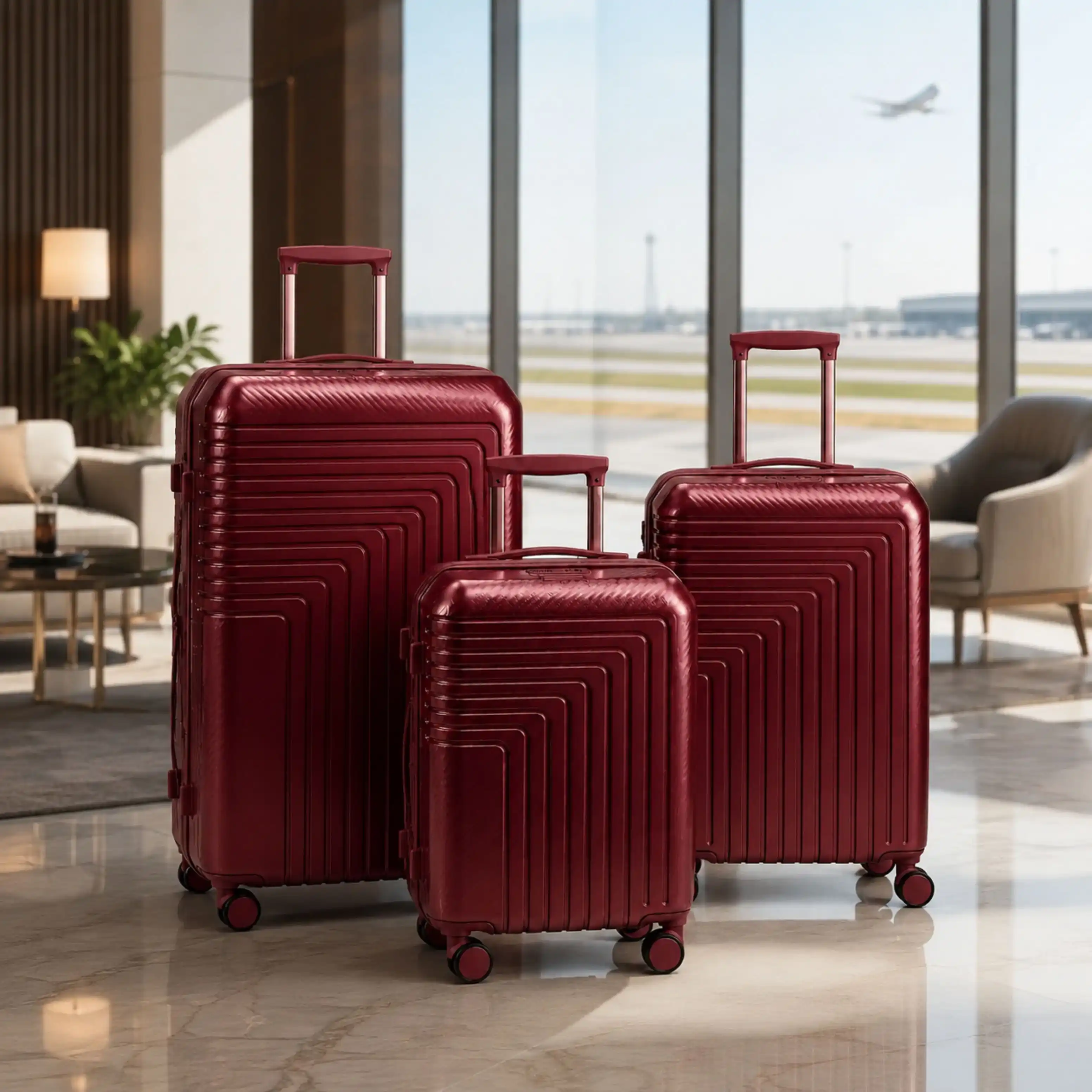 Série de 3 Valises Rigides Incassables Tokio – Bordeaux