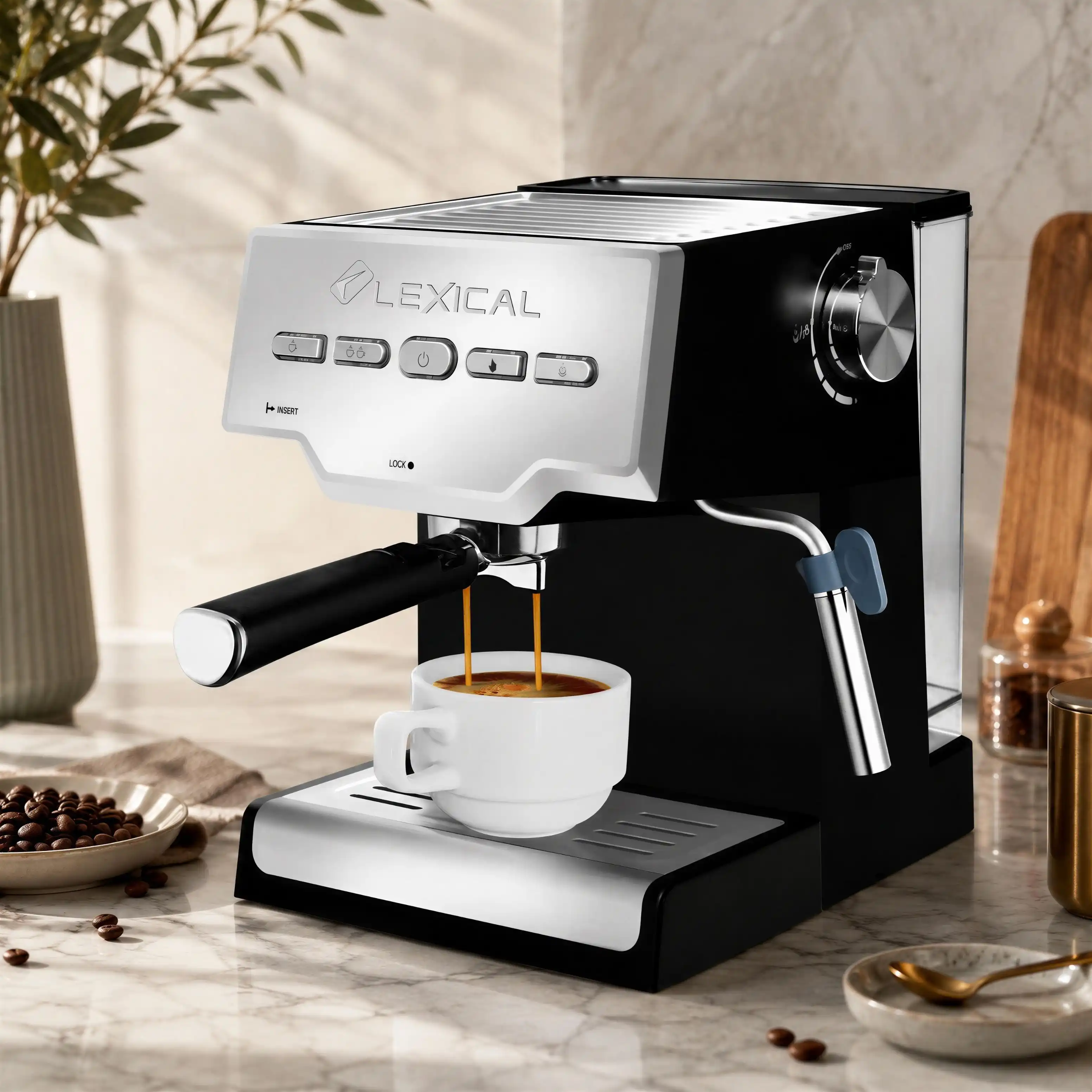 Machine à Café Expresso Lexical 20 Bars – 850 W