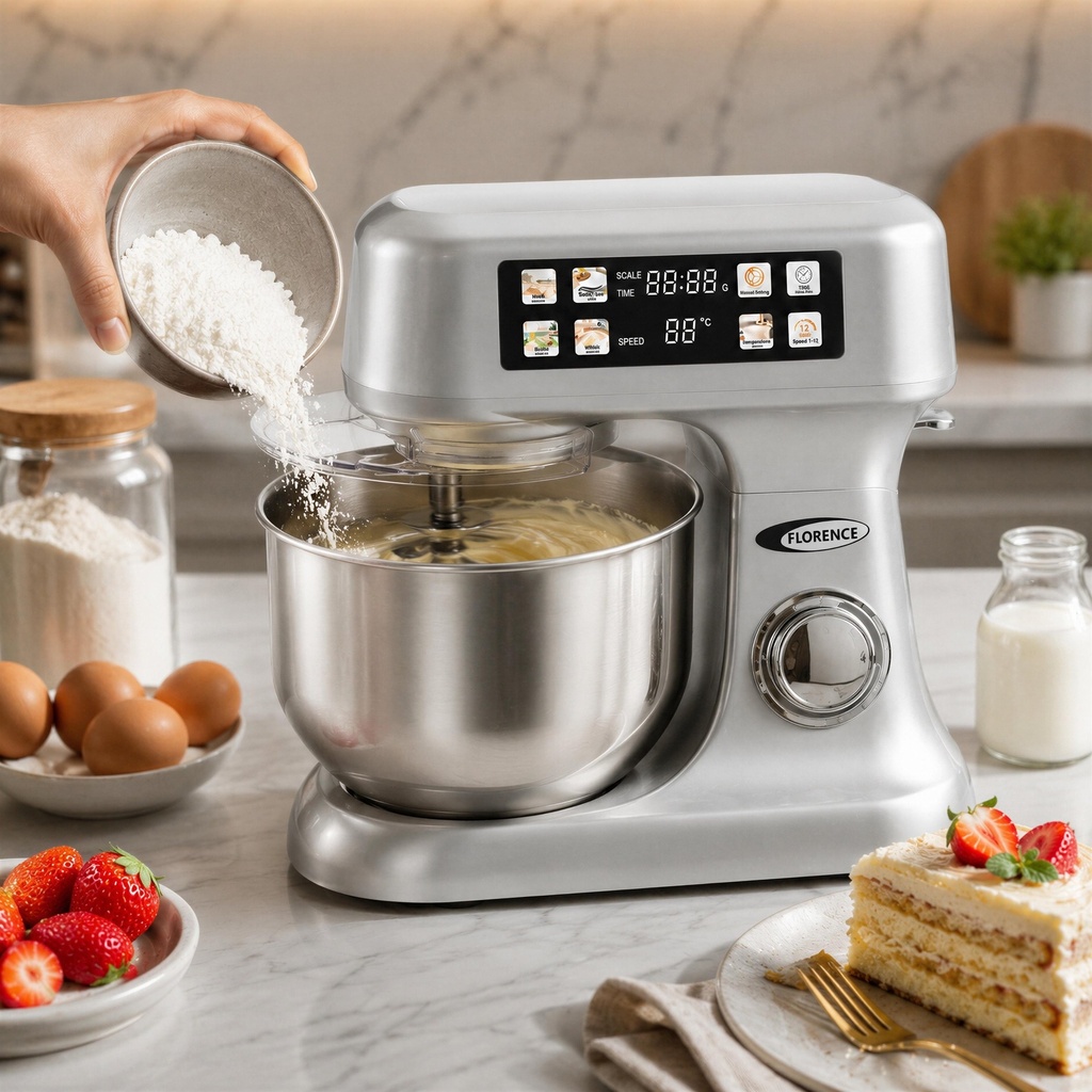 Robot Pâtissier Florence Food Mixer 7L Gris – 2000W