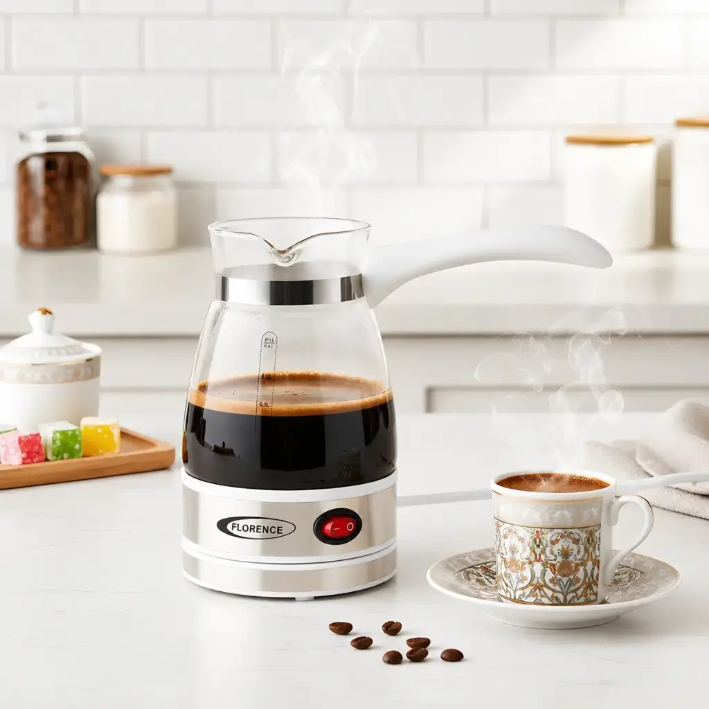 Cafetière Électrique FLORENCE 500 ml – Blanc