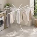 Étendoir à Linge Pliable Octopus Multi-Bras en Métal – Blanc