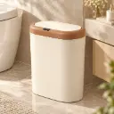 Poubelle Intelligente à Capteur Automatique 8901 – Crème et Brun Clair