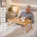 Table Pliable en Bambou – Polyvalente & Écologique
