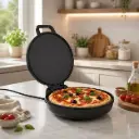 Machine à Pizza Électrique FLORENCE Noire – Plaque Multifonction 1100W