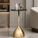 Table de Cafe ELORA Noir & Dore (40 × 60 cm)