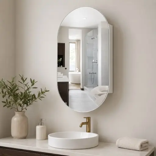 [MA-785017] Miroir Armoire Capsule Blanc