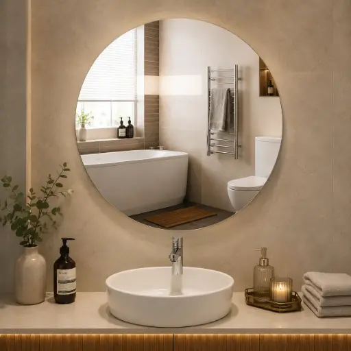 [MR-50SC4] Miroir Rond Sans Cadre – Diamètre 50 cm