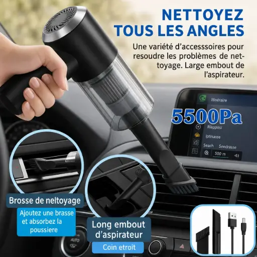 [AS-228] Aspirateur Portable 3-en-1 – Aspiration, Soufflage & Nettoyage Précis
