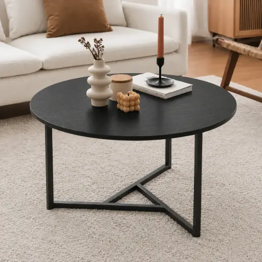 [SWTR-NR9655] Table Basse TRIKA Noir