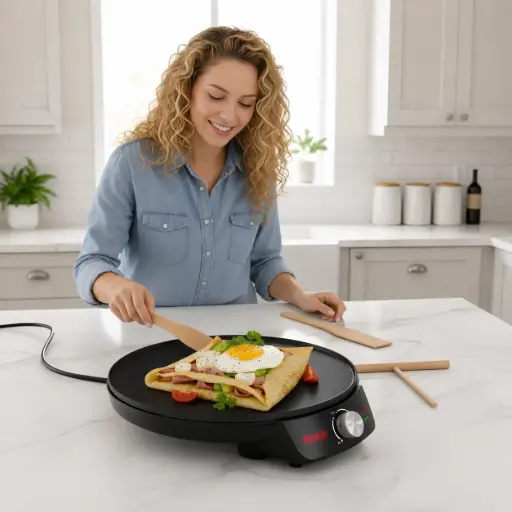 [DSP-KC3051] Crêpière Électrique DSP KC3051 – 1200W – Plaque 30 cm Antiadhésive