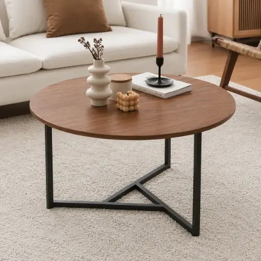 [SWTR-MR9654] Table Basse TRIKA Marron