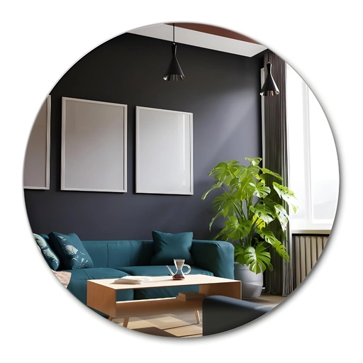 [TH-MRR-RND-80] Miroir Rond Sans Cadre – Diamètre 80 cm