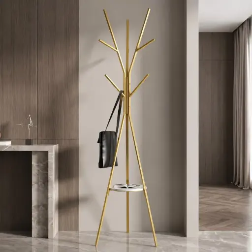 [SW-2443-WMPHO] Porte manteaux Arbre Dore