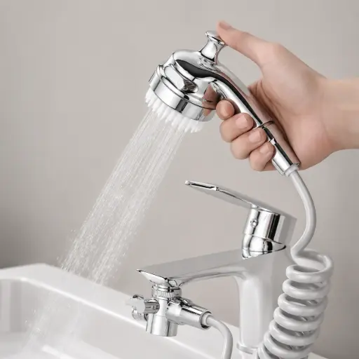 [Réf. : SL31389] Douchette Multifonction 2 en 1 avec Brosse de Massage