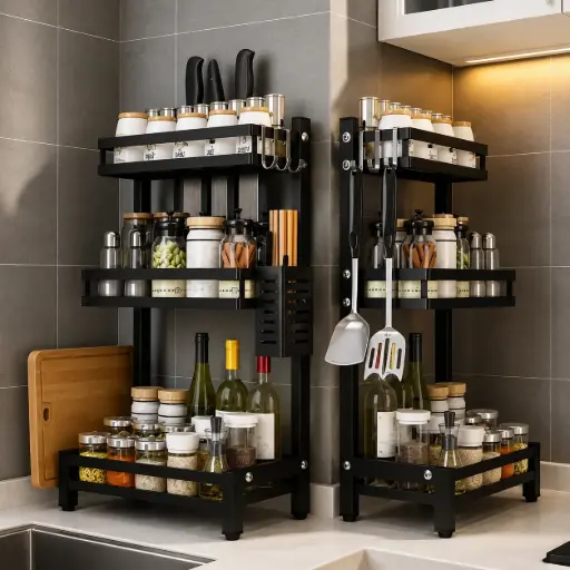 [SW-2443-ZA683] Etagere de Rangement Multifonction pour Cuisine